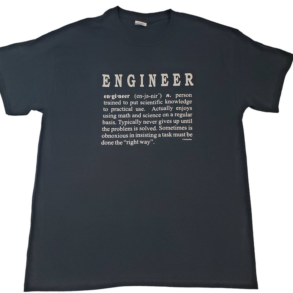 Engineer Definition Graphic T-shirt Mens Size Large
